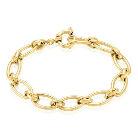 Bracelet Maille Perry Acier Dor&eacute; - Bracelets cha&icirc;ne Femme | Histoire d&rsquo;Or