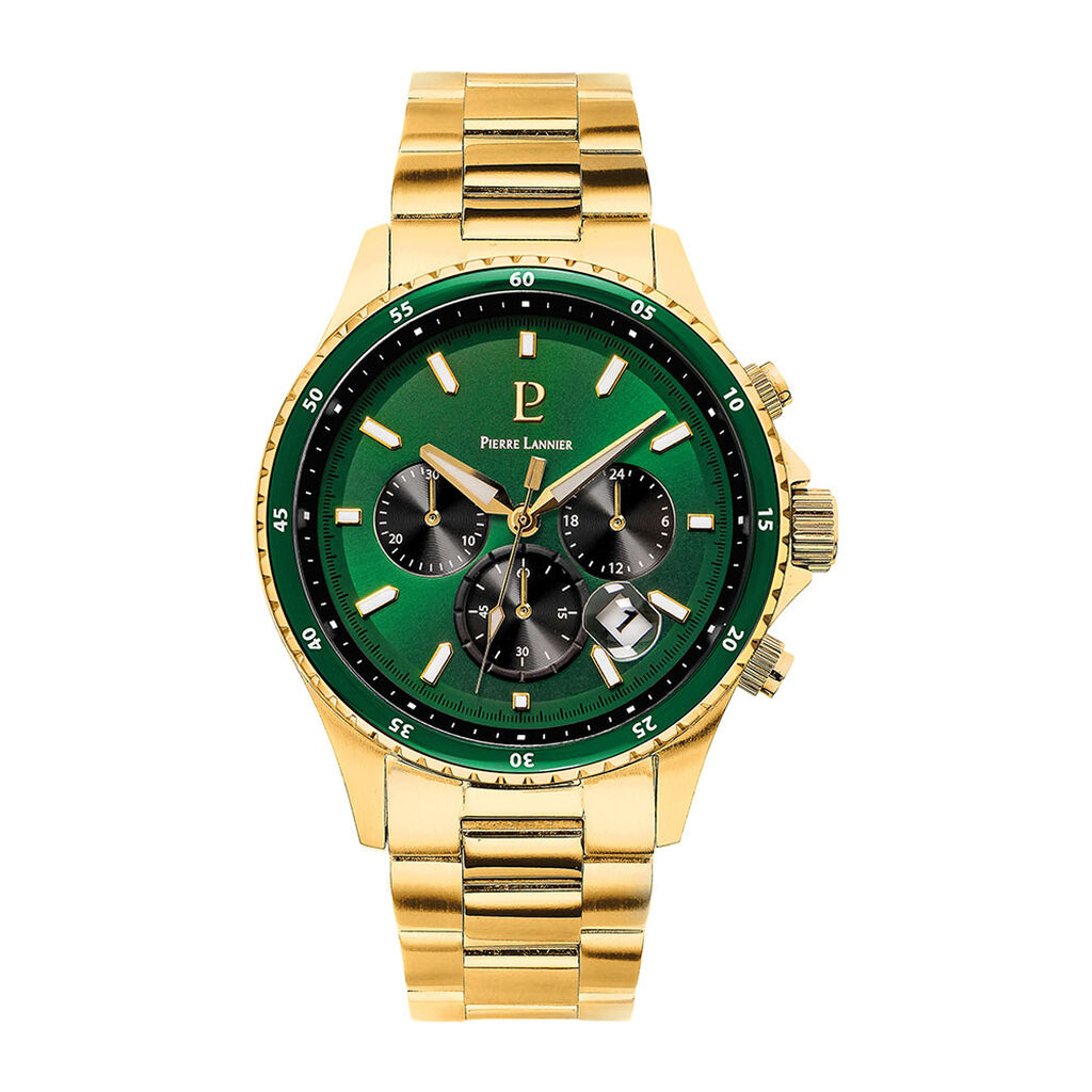 Montre Pierre Lannier Cronos Vert - Montres Homme | Histoire d’Or