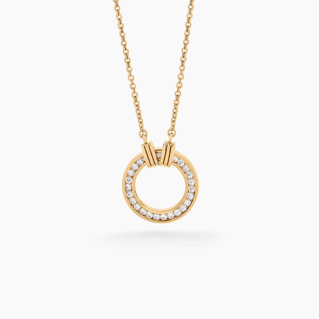 Collier Philine Plaqué Or Doré Oxyde De Zirconium - Colliers Femme | Histoire d’Or
