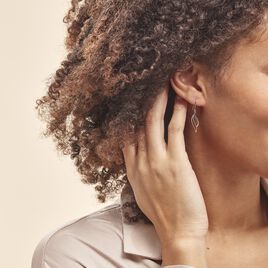 Boucles D'oreilles Pendantes Argent Blanc Prudent - Boucles d'oreilles fantaisie Femme | Histoire d’Or