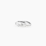 Cr&eacute;oles Magma Argent Blanc Oxyde De Zirconium - Boucles d'oreilles cr&eacute;oles Femme | Histoire d&rsquo;Or