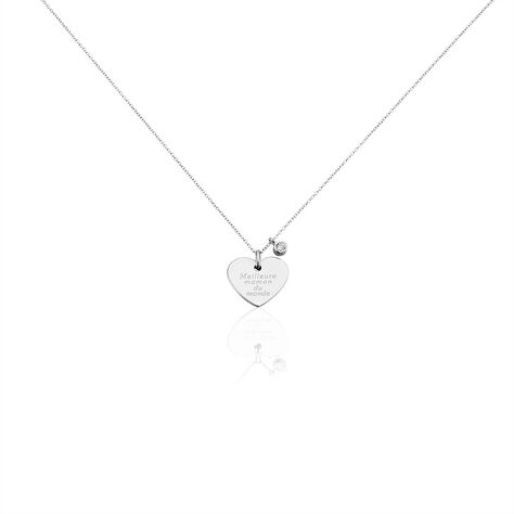 Collier Argent Moltinus Oxyde De Zirconium - Colliers Coeur Femme | Histoire d’Or