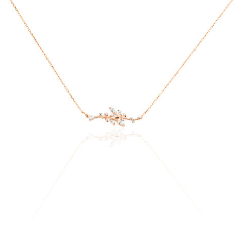 Collier Wendy Argent Rose Oxyde De Zirconium - Colliers fantaisie Femme | Histoire d’Or