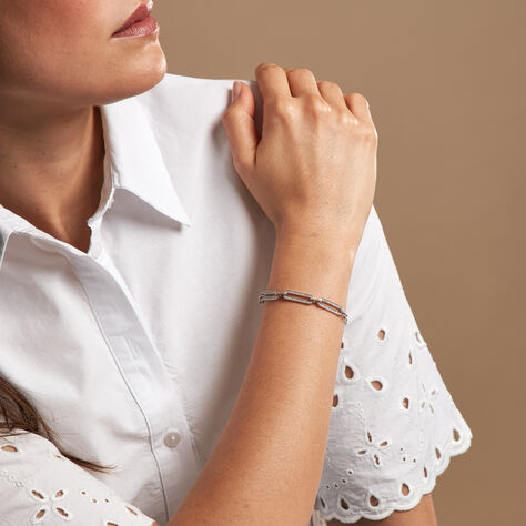 Bracelet Trait D'union Argent Blanc Oxyde De Zirconium - Bracelets Femme | Histoire d’Or