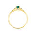 Bague Or Jaune Cassie Emeraude Et Diamant - Bagues solitaires Femme | Histoire d’Or