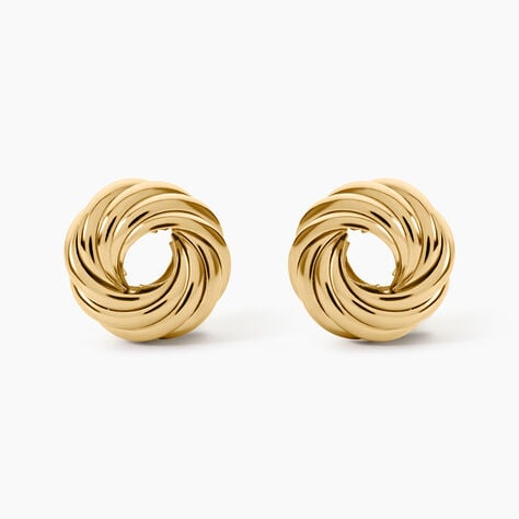 Boucles D'Oreilles Puces Ombeline Argent Dor&eacute; A L'Or 750/1000 - Clous d'oreilles Femme | Histoire d&rsquo;Or