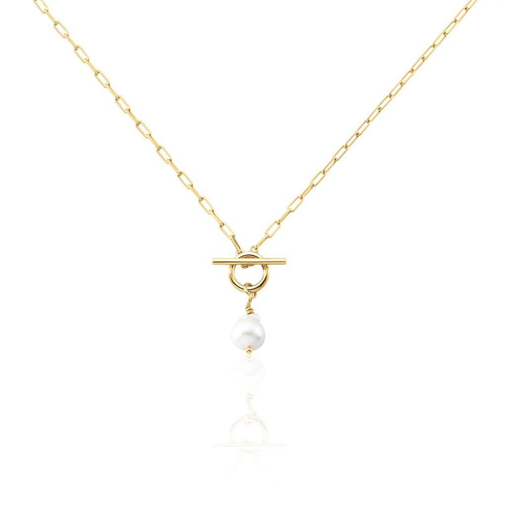 Collier Plaqué Or Jaune Ibai Perle D'eau Douce - Colliers Femme | Histoire d’Or