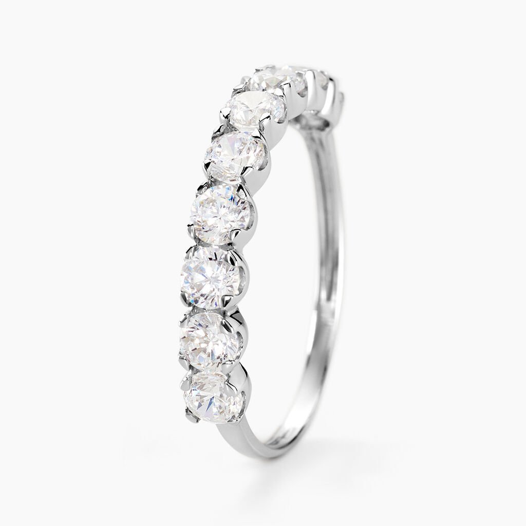 Alliance Marlin Or Blanc Oxyde De Zirconium - Alliances Femme | Histoire d&rsquo;Or
