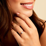 Bague Natalia Ld Platine Blanc Diamant Synth&eacute;tique - Bagues solitaires Femme | Histoire d&rsquo;Or