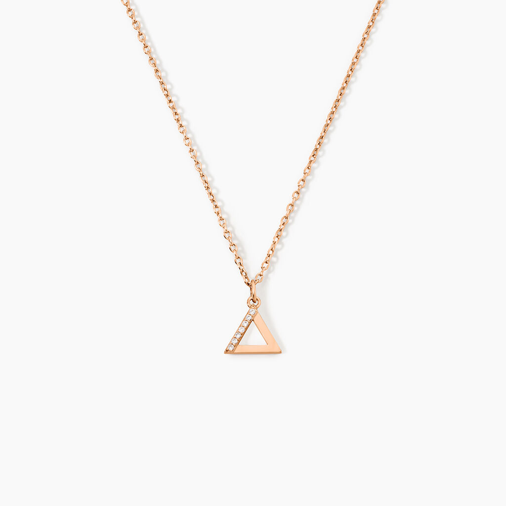 Collier Lorena Argent Rose Oxyde De Zirconium - Colliers fantaisie Femme | Histoire d&rsquo;Or