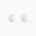 Boucles D'oreilles Puces Orbe Argent Blanc Céramique - Boucles d'oreilles fantaisie Femme | Histoire d’Or