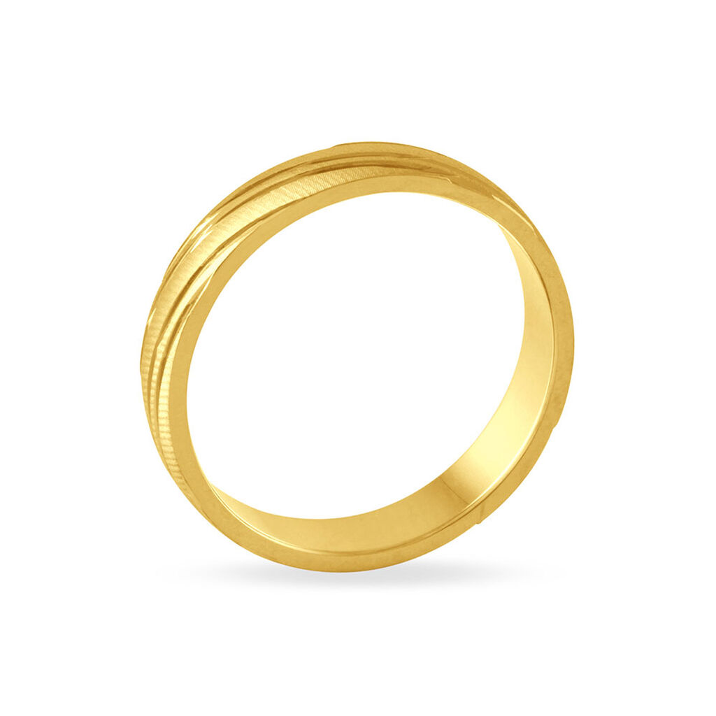 Alliance Eros Brossee Ruban Plat Or Jaune - Alliances Famille | Histoire d’Or