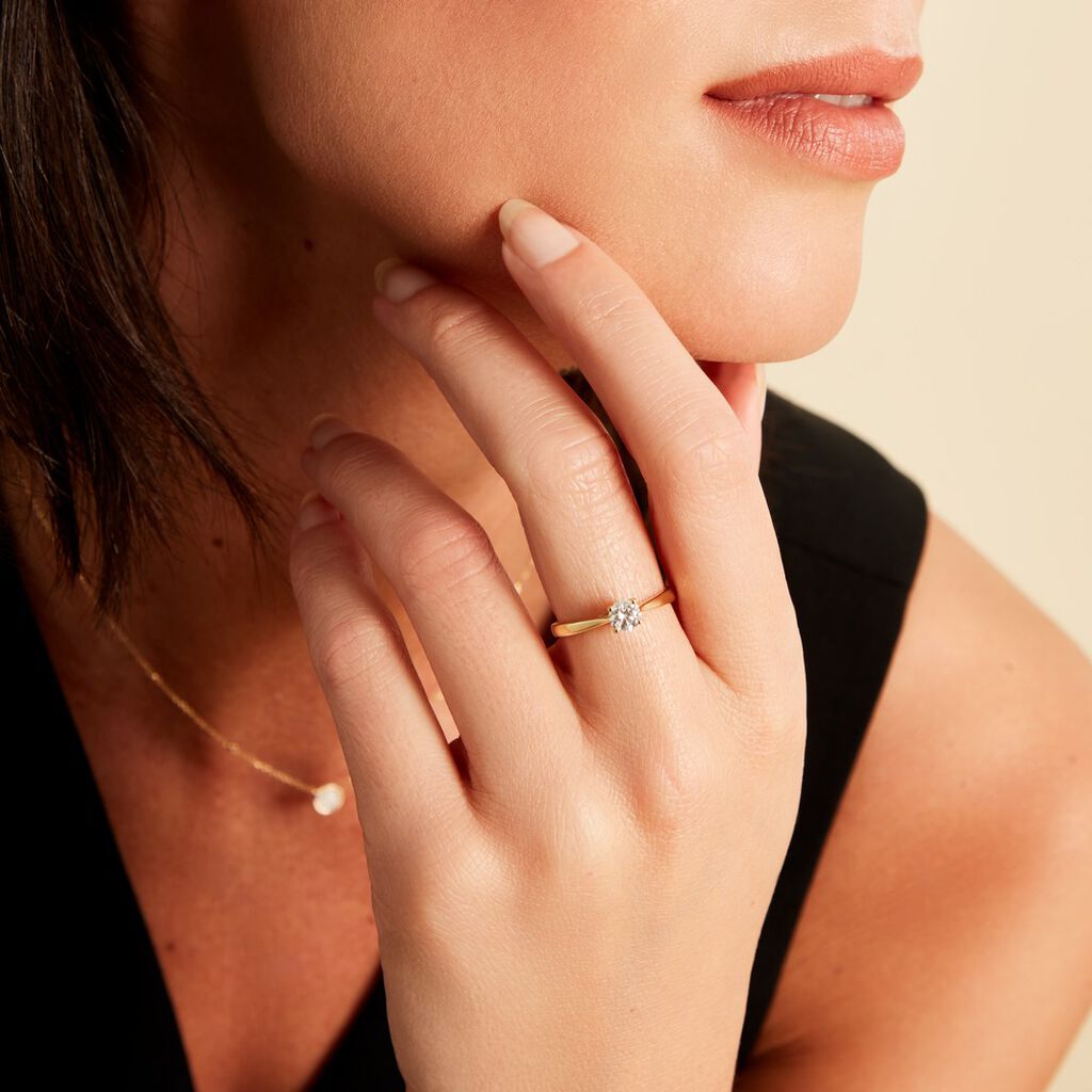 Bague Solitaire Aphrodite Or Jaune Diamant - Bagues solitaires Femme | Histoire d’Or