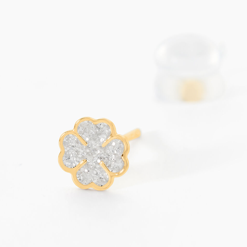 Boucles D'oreilles Puces Or Jaune Gontranie - Clous d'oreilles Femme | Histoire d’Or