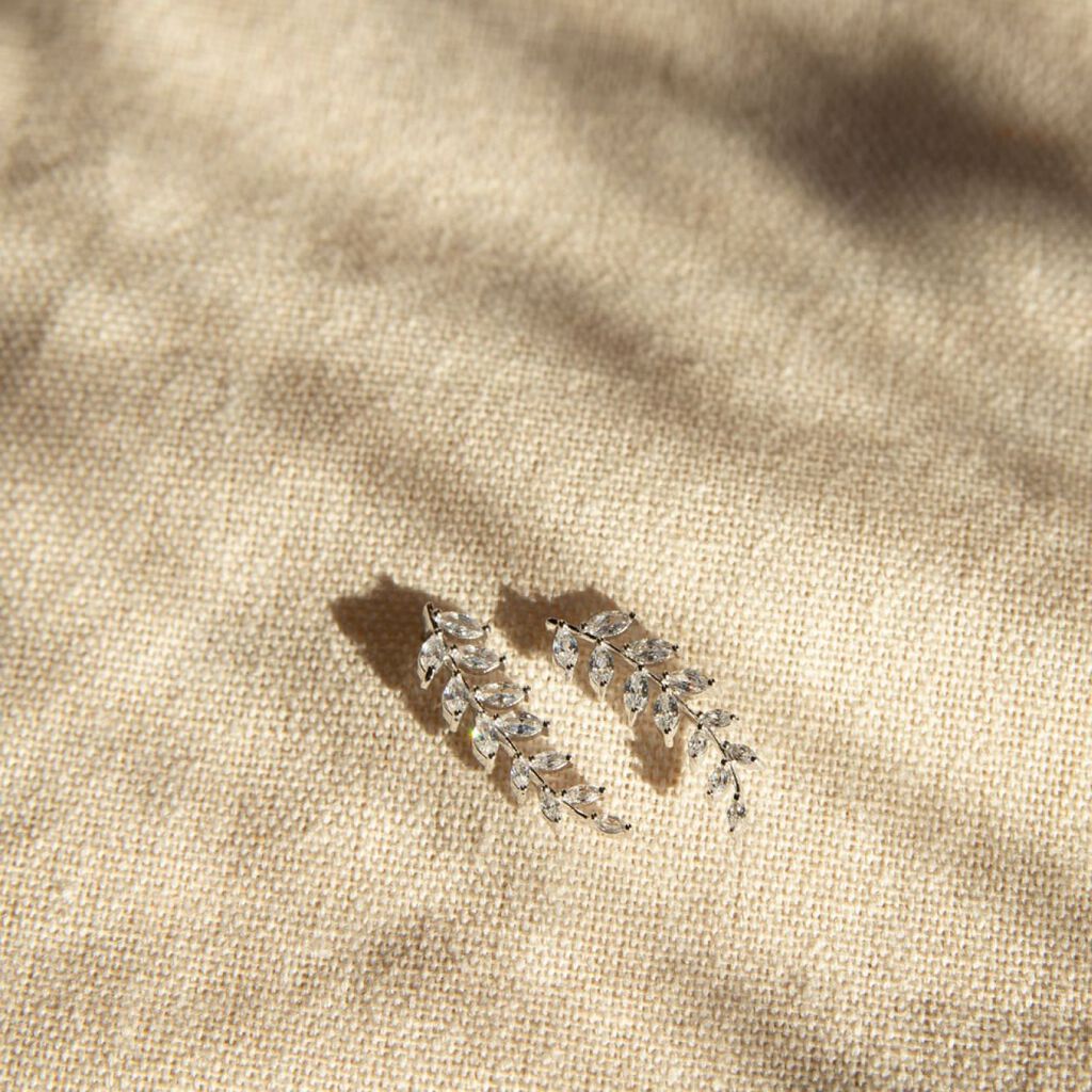 Boucles D'oreilles Grimpantes Sakira Argent Blanc Oxyde De Zirconium - Boucles d'oreilles fantaisie Femme | Histoire d’Or