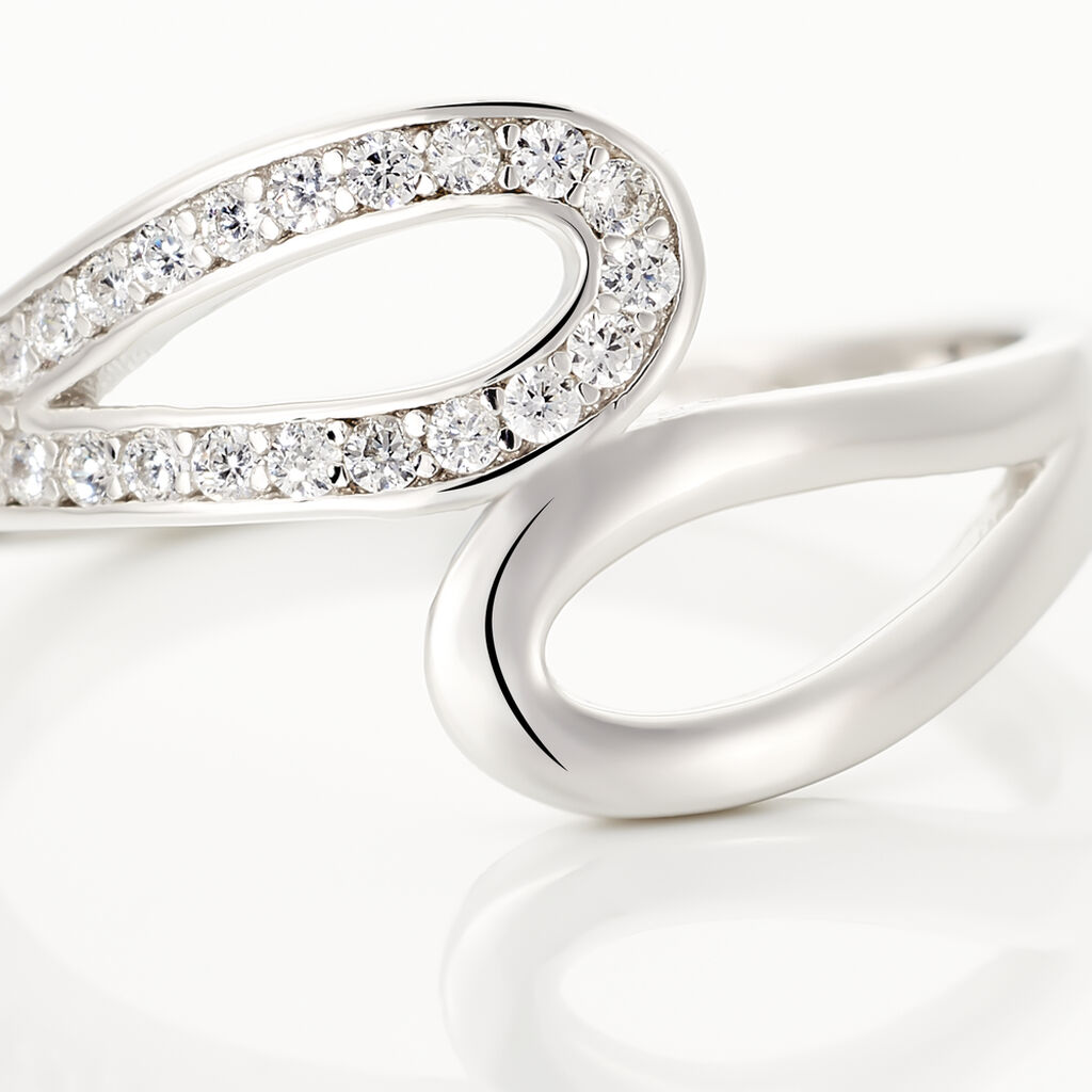 Bague Kali Argent Blanc Oxyde De Zirconium - Bagues avec pierre Femme | Histoire d&rsquo;Or