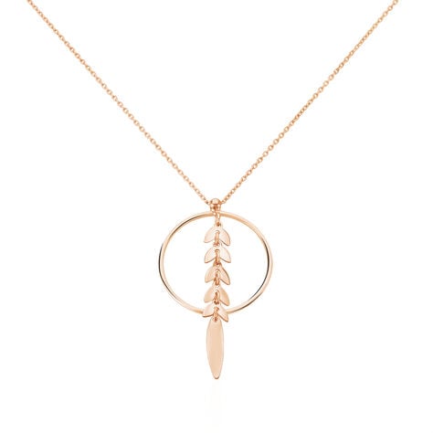 AUXANNE Damen Collier Silber rosevergoldet 925 Blatt - Colliers fantaisie Femme | Histoire d’Or