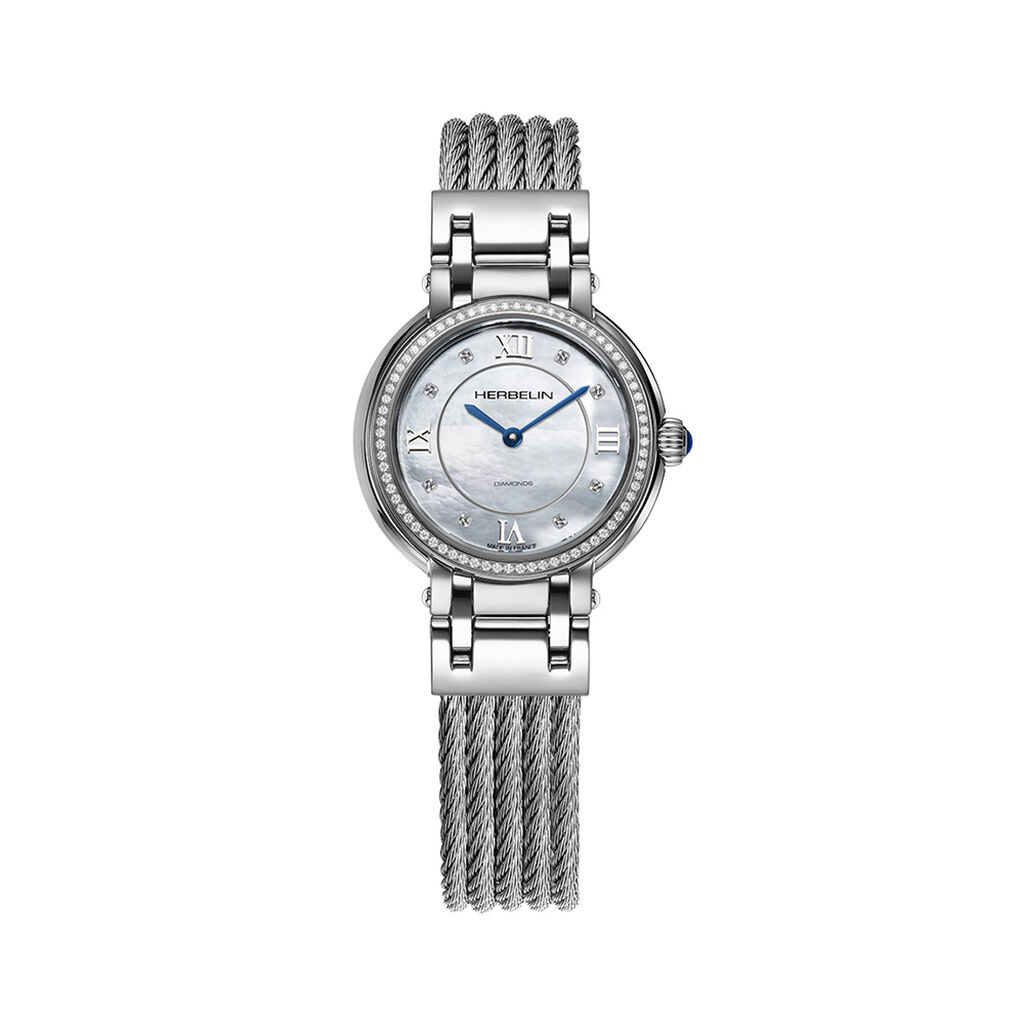 Montre Herbelin Galet Nacre Blanche - Montres Femme | Histoire d&rsquo;Or