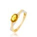 Bague Emeline Or Bicolore Citrine - Bagues solitaires Femme | Histoire d’Or