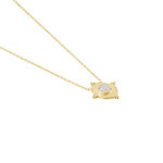 Collier Plaque Or Jaune Oline Pierre De Lune - Colliers Femme | Histoire d&rsquo;Or