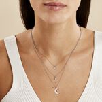 Collier Astre Argent Blanc Oxyde De Zirconium - Colliers doubles et triples cha&icirc;nes Femme | Histoire d&rsquo;Or