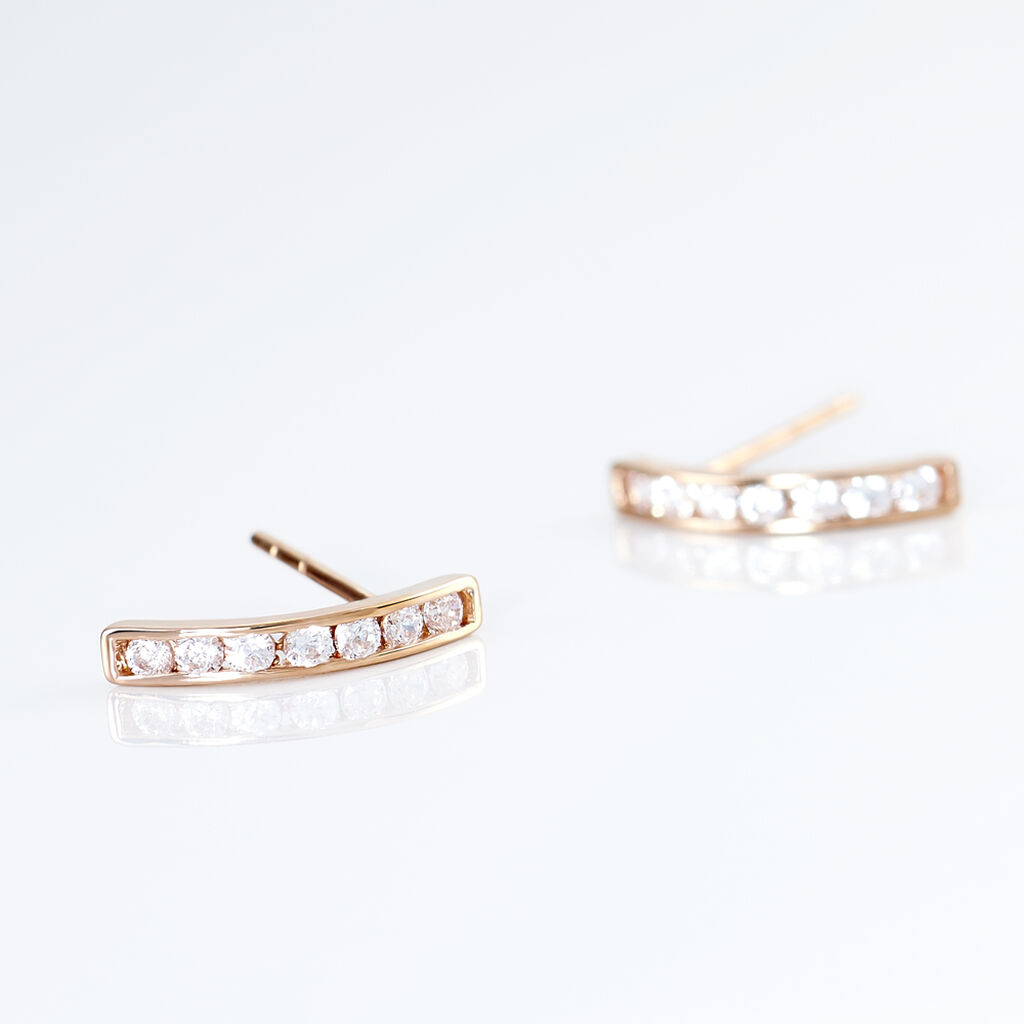 Creoles Or Rose Jacoba Oxydes - Boucles d'oreilles cr&eacute;oles Femme | Histoire d&rsquo;Or