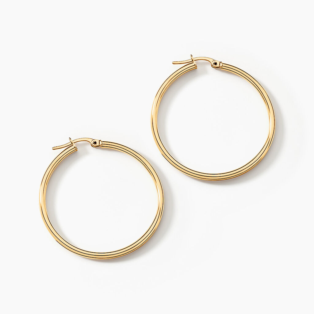 Créoles Verania Or Jaune - Boucles d'oreilles créoles Femme | Histoire d’Or
