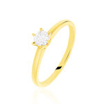Bague Solitaire Niva Or Jaune Diamant - Bagues solitaires Femme | Histoire d&rsquo;Or