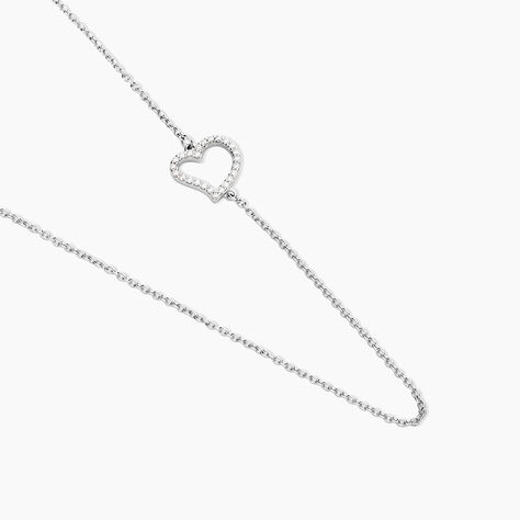 Collier Tahis Argent Blanc Oxyde De Zirconium - Colliers fantaisie Femme | Histoire d&rsquo;Or