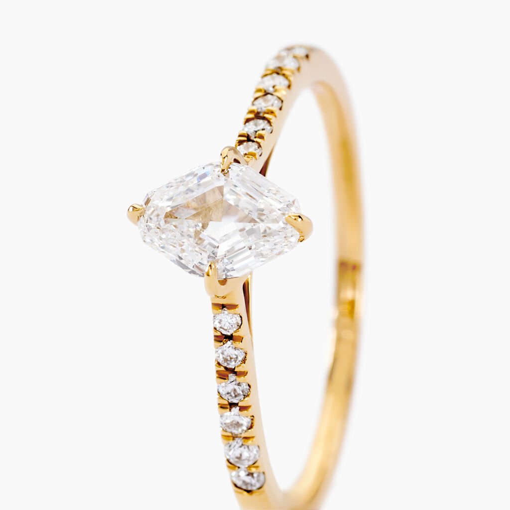 Bague Icone Or Jaune Diamant Synthetique - Bagues solitaires Femme | Histoire d&rsquo;Or