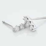 Boucles D'oreilles Puces Or Blanc Sabine Diamants - Boucles d'oreilles pierres pr&eacute;cieuses Femme | Histoire d&rsquo;Or