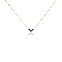 Collier Lavender Or Jaune Améthyste