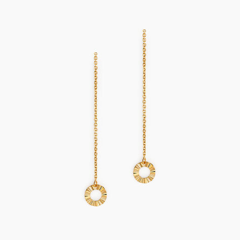 Boucles D'oreilles Pendantes Eclats Solaires Or Jaune - Boucles d'oreilles pendantes Femme | Histoire d’Or