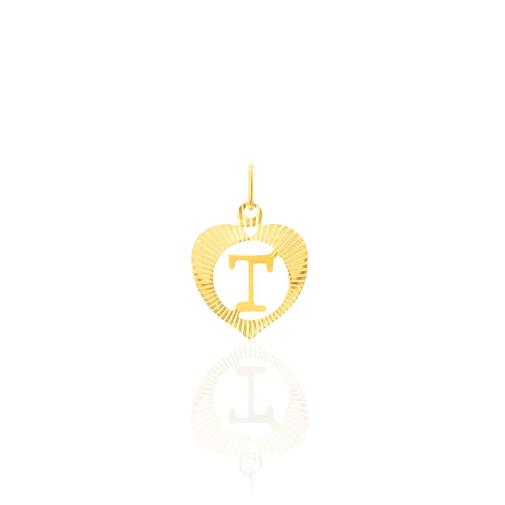 Pendentif Eudocie Coeur Lettre Or Jaune