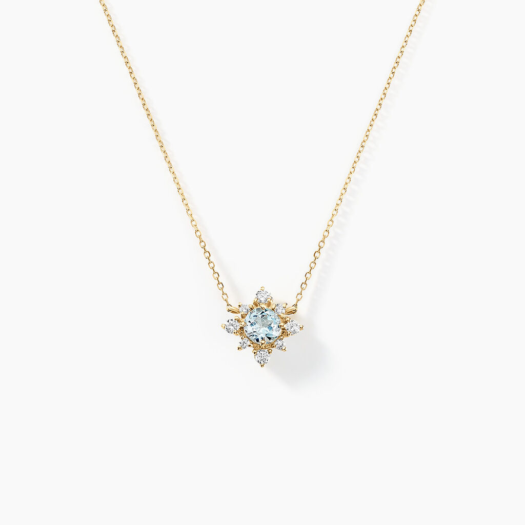 Collier Astrithr Or Jaune Topaze Oxyde De Zirconium - Colliers Femme | Histoire d’Or