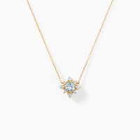 Collier Astrithr Or Jaune Topaze Oxyde De Zirconium