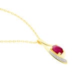 Collier Sagesse Or Jaune Rubis Et Diamant - Colliers Femme | Histoire d&rsquo;Or