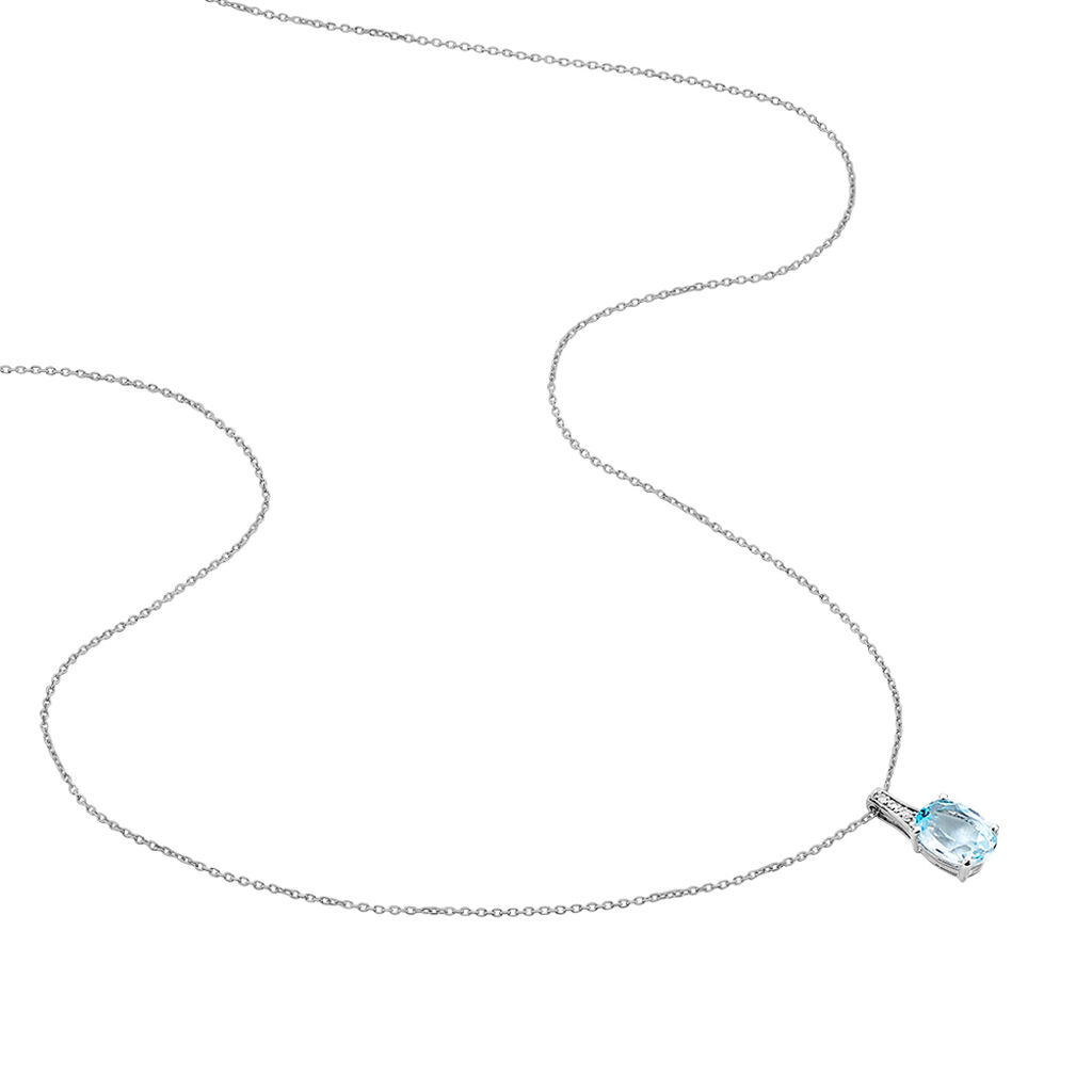 Collier Cindy Or Blanc Topaze Oxyde De Zirconium - Colliers Femme | Histoire d’Or