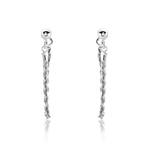 Boucles D'oreilles Pendantes Argent Blanc Renae - Boucles d'oreilles fantaisie Femme | Histoire d’Or