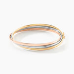 Bracelet Jonc Catalin 3 Fils Flexibles Or Tricolore - Bracelets joncs Femme | Histoire d&rsquo;Or