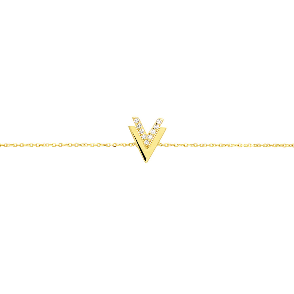 Bracelet Dao Or Jaune Oxyde De Zirconium - Bracelets Femme | Histoire d&rsquo;Or