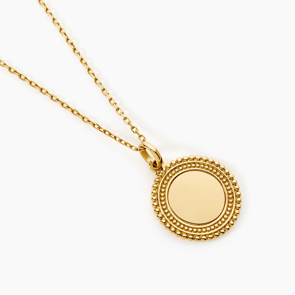 Collier Fazia Argent Dor&eacute; A L'Or 750/1000 - Bijoux sans pierre Femme | Histoire d&rsquo;Or