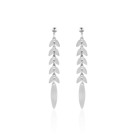 Boucles D'oreilles Pendantes Auxanne Argent Blanc - Boucles d'oreilles fantaisie Femme | Histoire d’Or