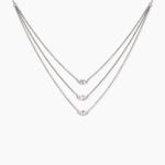 Collier Navette Argent Blanc Oxyde De Zirconium - Colliers fantaisie Femme | Histoire d&rsquo;Or