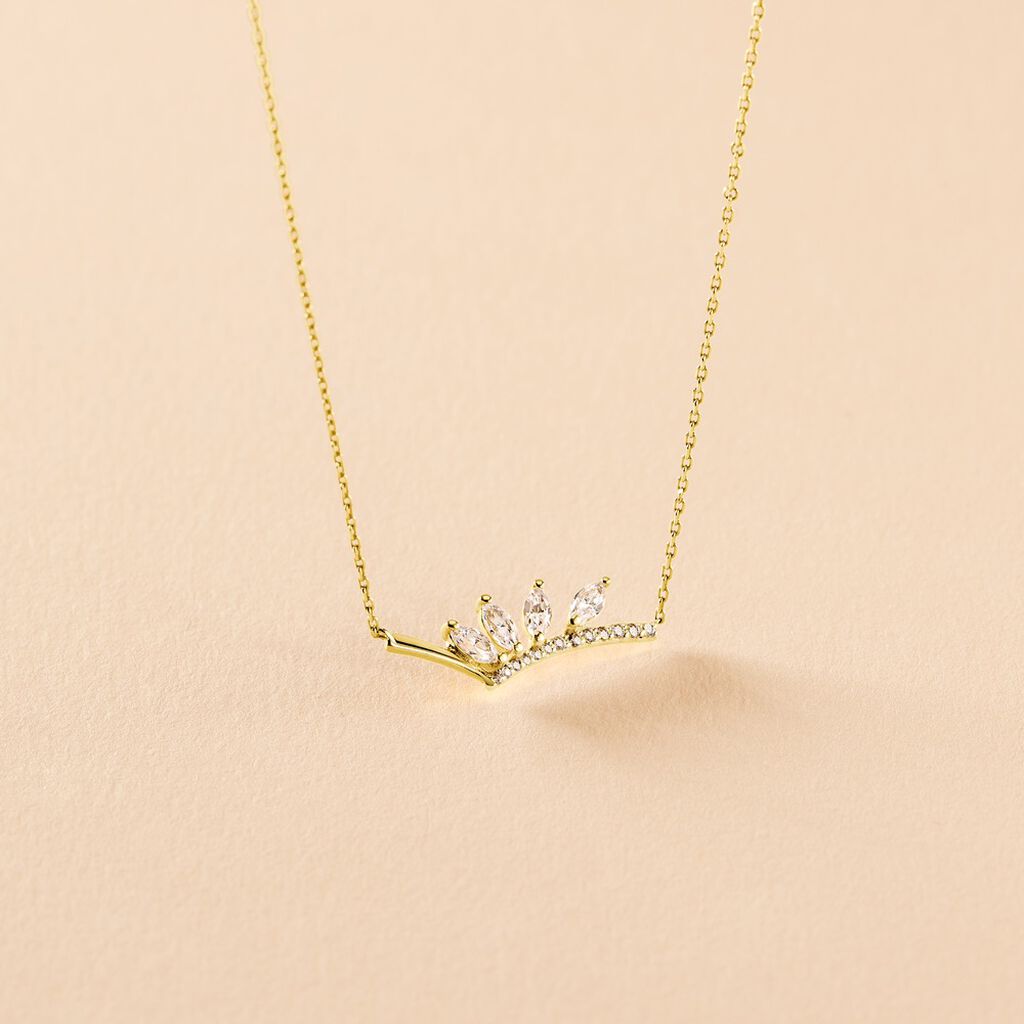 Collier Tiara Or Jaune Oxyde De Zirconium - Colliers Femme | Histoire d’Or