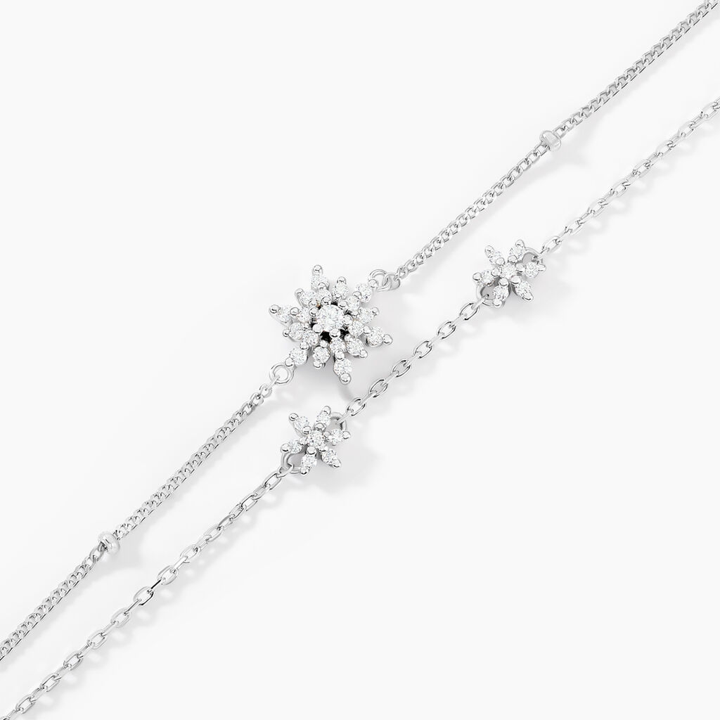 Bracelet Leila Argent Blanc Oxyde De Zirconium - Bracelets Femme | Histoire d’Or