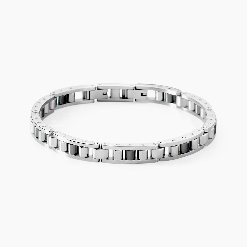 Bracelet Jourdan Acier Blanc - F&ecirc;te des p&egrave;res Homme | Histoire d&rsquo;Or