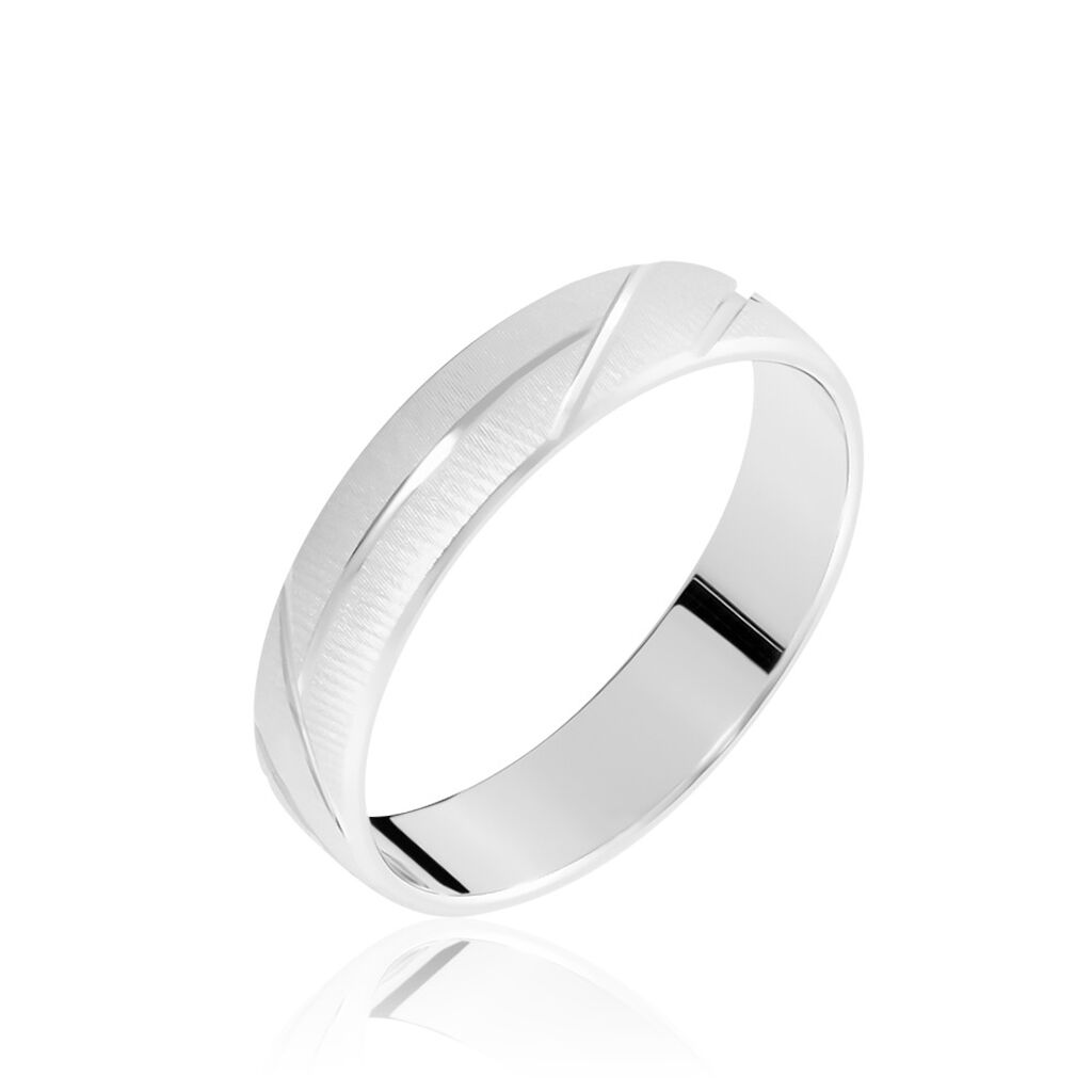 Alliance Mercure Brossee Ruban Plat Or Blanc - Alliances Famille | Histoire d’Or