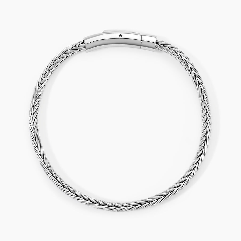 Bracelet Sango Acier Blanc - Bracelets cha&icirc;ne Homme | Histoire d&rsquo;Or
