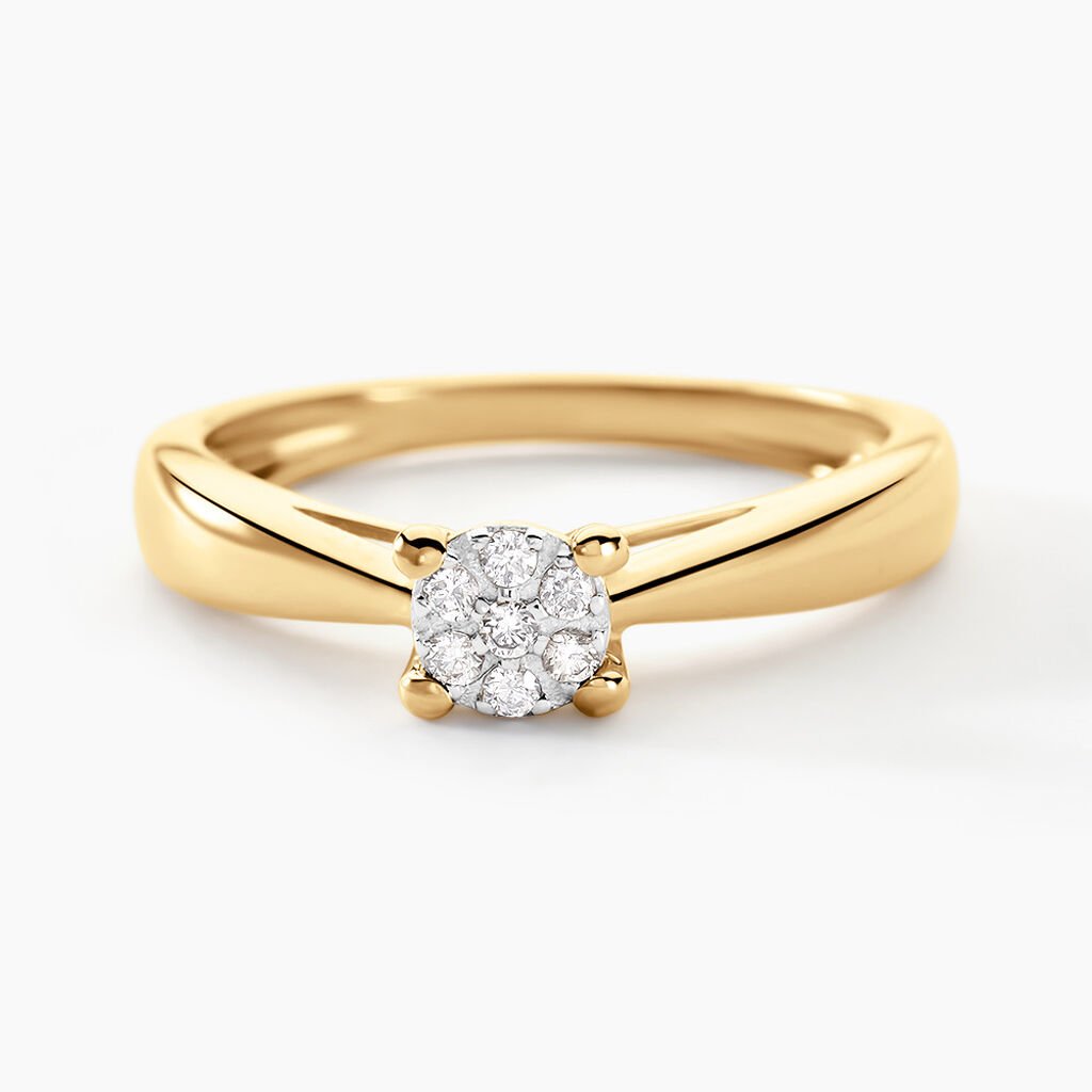 Bague Solitaire Artemis Or Jaune Diamant - Bagues solitaires Femme | Histoire d&rsquo;Or